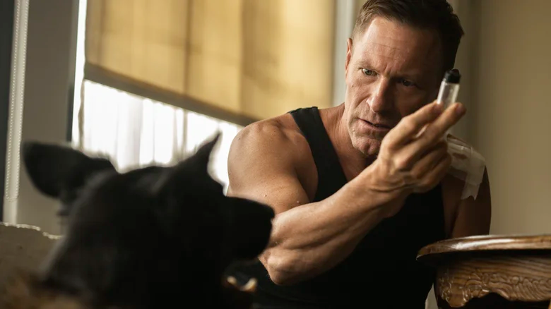 Aaron Eckhart And A Mysterious Dog With Titanium Teeth Team Up In The Muzzle Trailer  